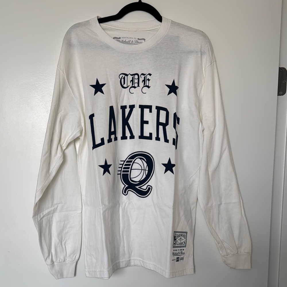 BNWT Mitchell & Ness x Schoolboy Q X Los Angeles Lakers Long Sleeve T-Shirt L